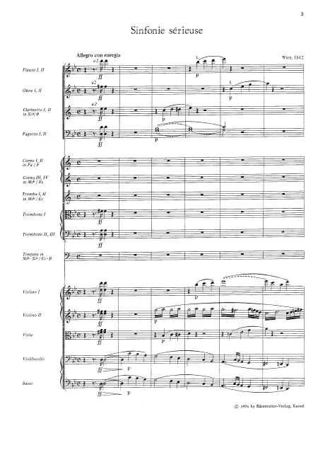 First page of Symphony No.1 'Sérieuse'