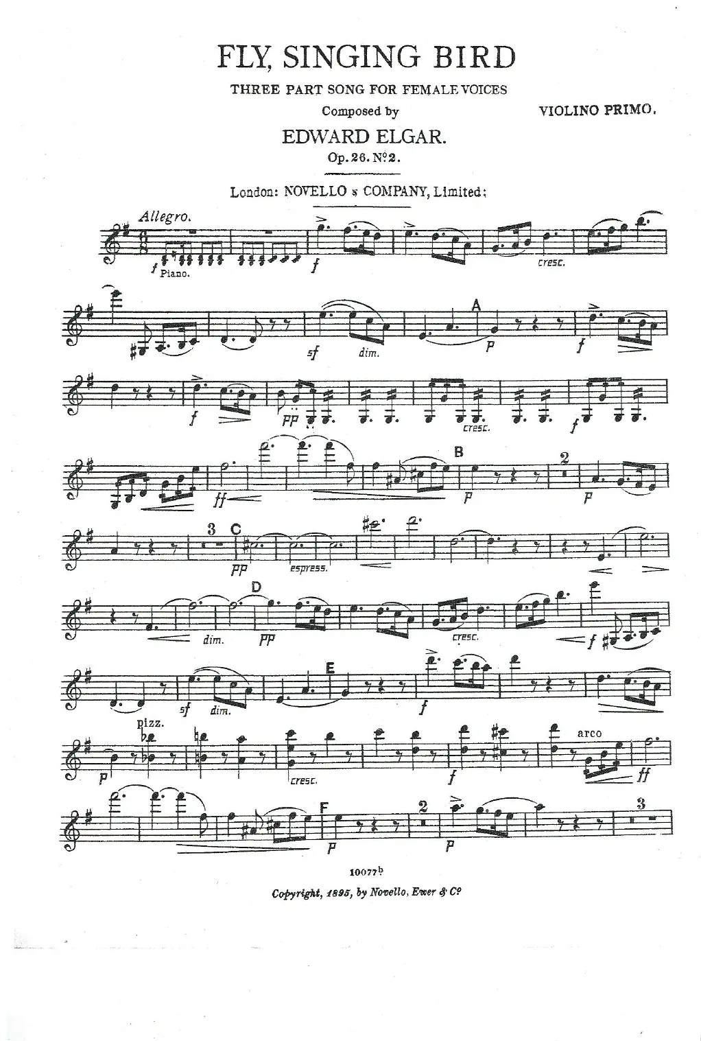 First page of 2 Partsongs