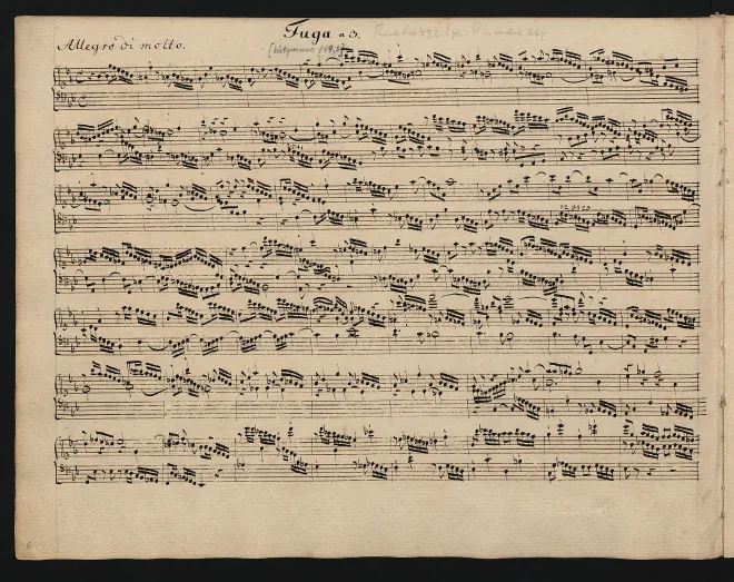 First page of Fugue in G minor