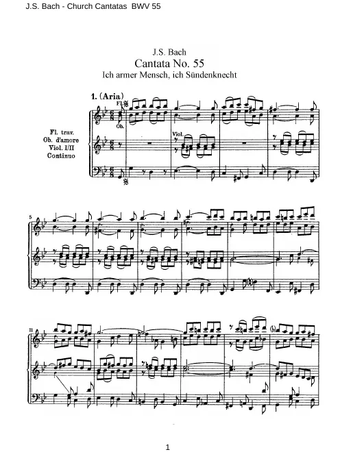 First page of Ich armer Mensch, ich Sündenknecht