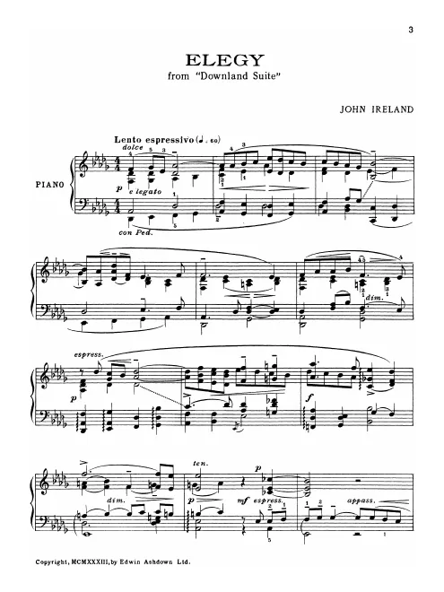 First page of A Downland Suite