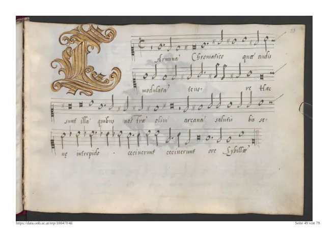 First page of Carmina Chromatico
