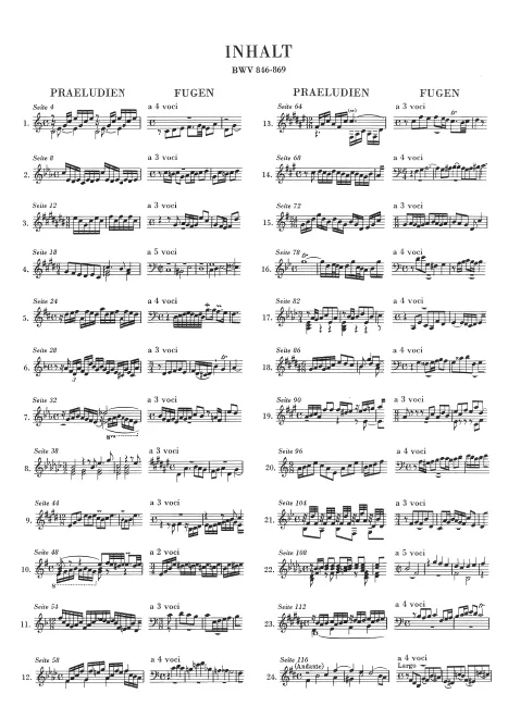 First page of Das wohltemperierte Klavier I