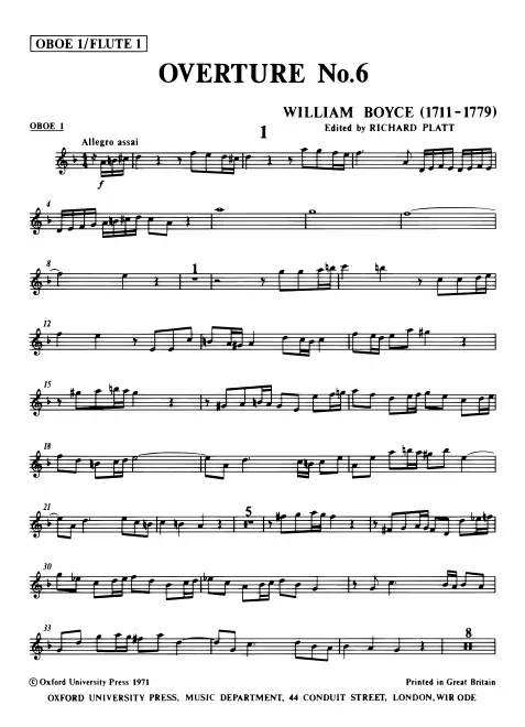 First page of Overture No.6