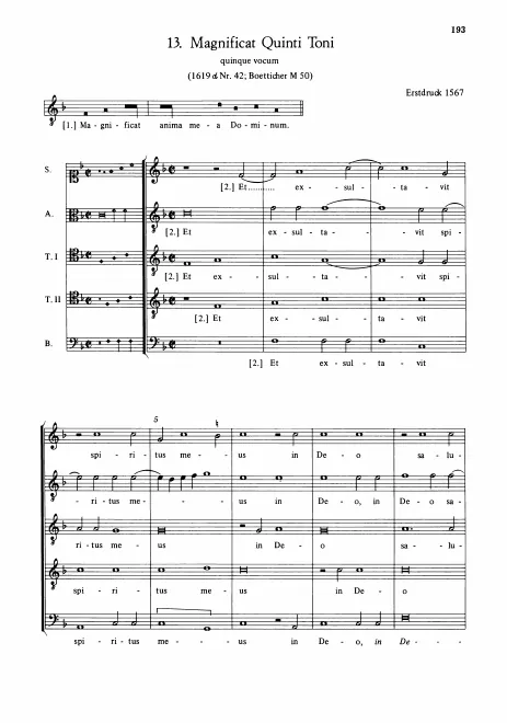 First page of Magnificat quinti toni
