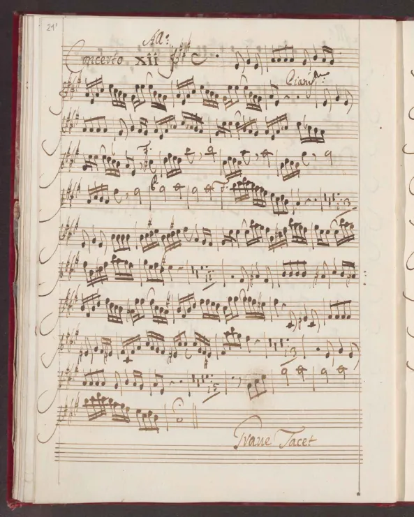 First page of Concerto for 2 Violins in A major