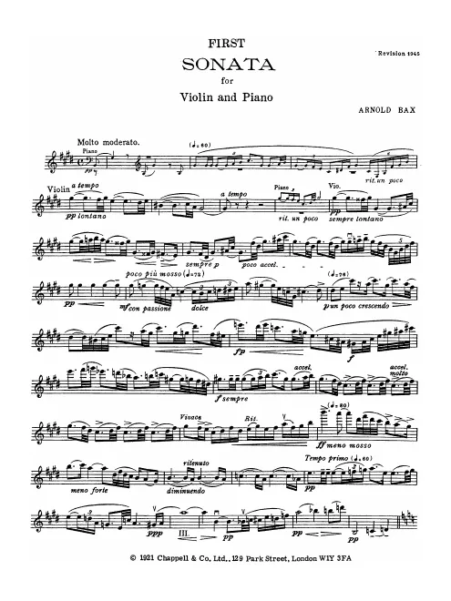 First page of Violin Sonata No.1