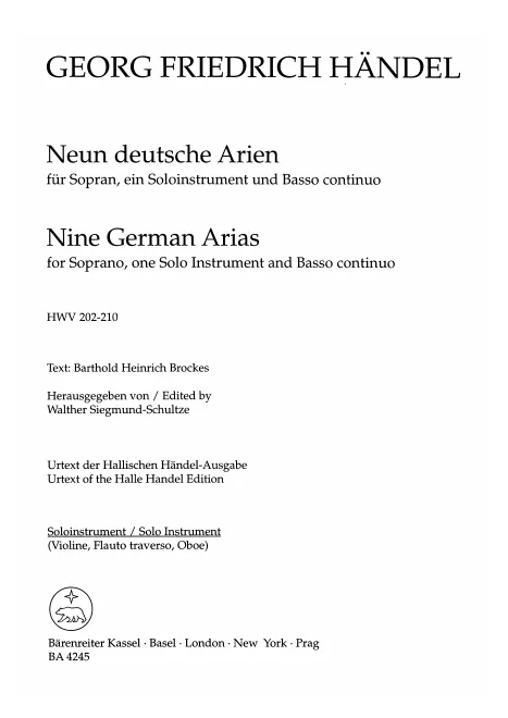 First page of 9 German Arias