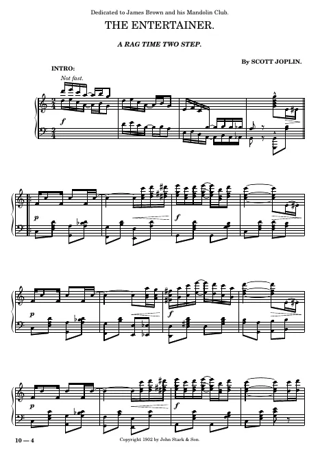 First page of The Entertainer