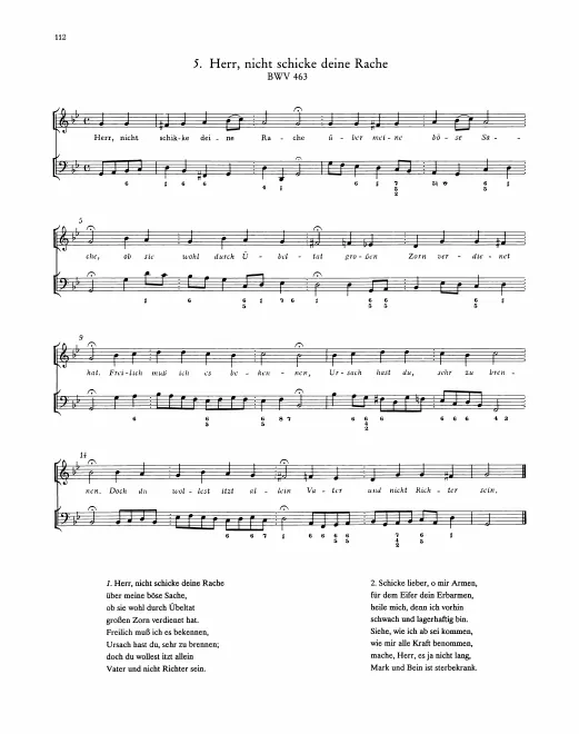 First page of Herr, nicht schicke deine Rache