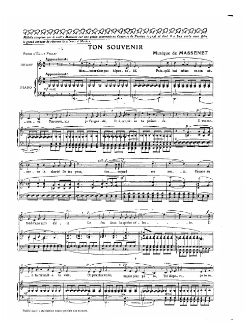 First page of Ton souvenir