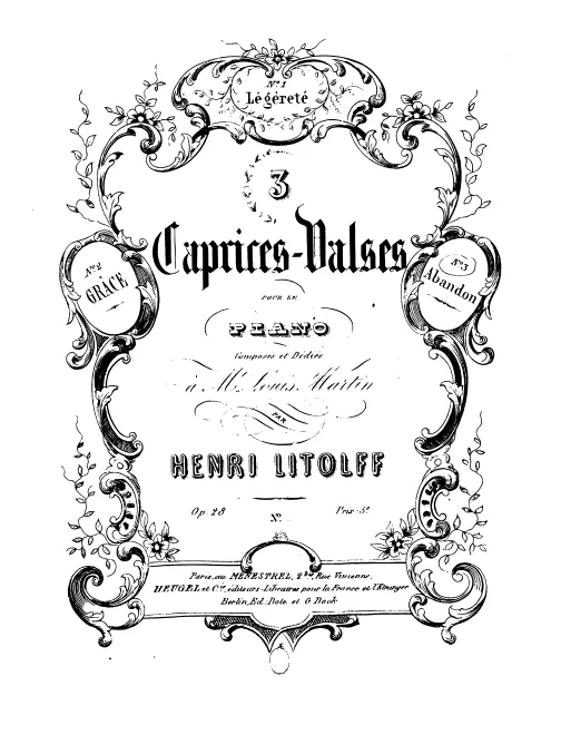 First page of Trois caprices-valses
