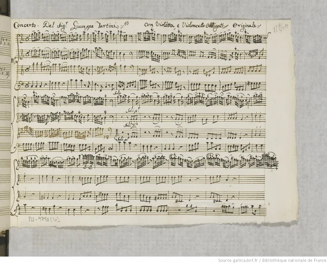 First page of Violin Concerto in C major