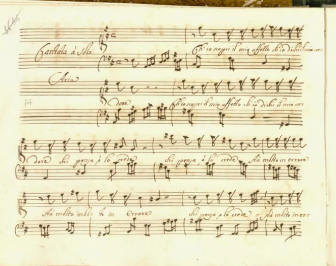 First page of Ch’io scopri il mio affetto