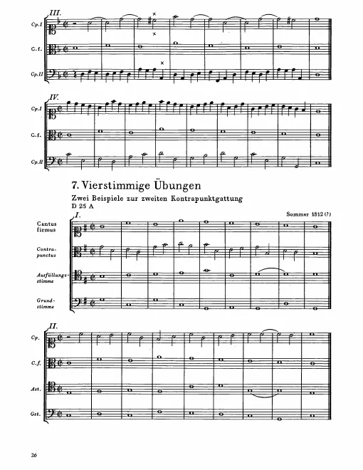 First page of Counterpoint Exercises