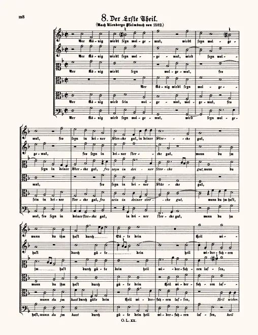 First page of Der König wird sein wohlgemut