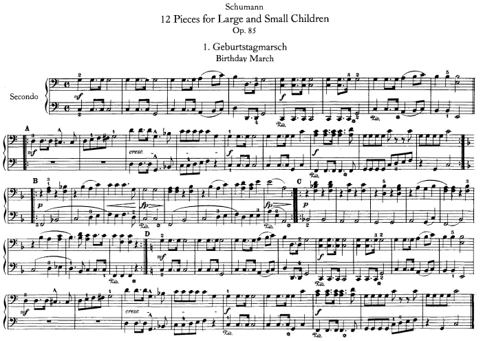 First page of 12 Klavierstücke für kleine und große Kinder