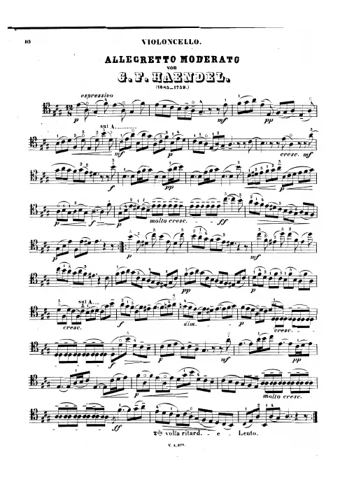 First page of Violin Sonata in A major