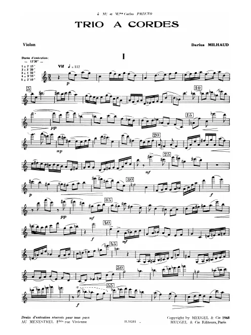 First page of String Trio No.1