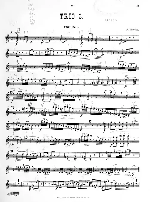 First page of Piano Trio in C major