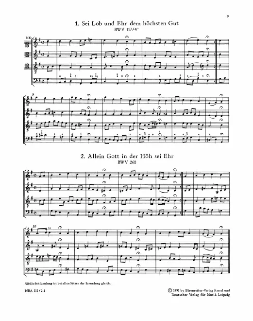 First page of 149 Chorales