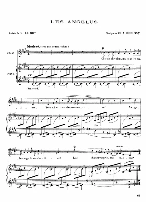 First page of Les angélus