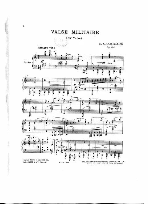 First page of Valse Militaire
