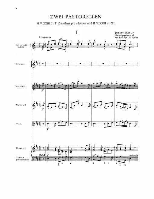 First page of 2 Pastorales