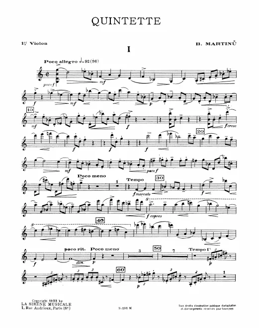 First page of Piano Quintet No.1