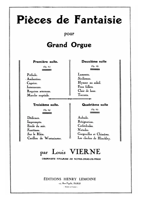 First page of Suite No.2 for Organ