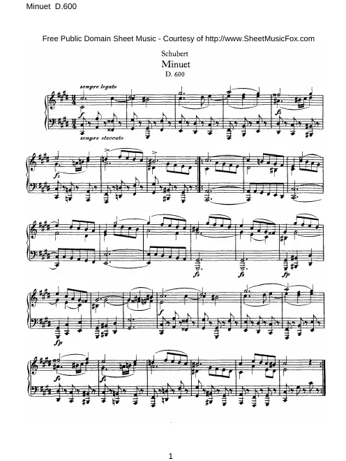 First page of Minuet
