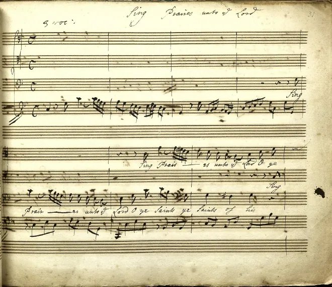 First page of Sing praises unto the Lord