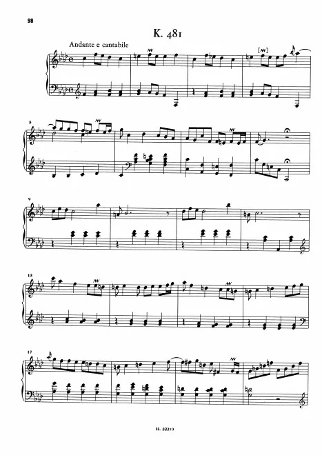 First page of Keyboard Sonata in F minor