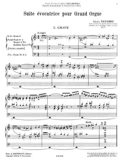 First page of Suite évocatrice