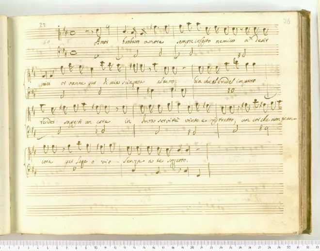 First page of Amor, barbaro amore