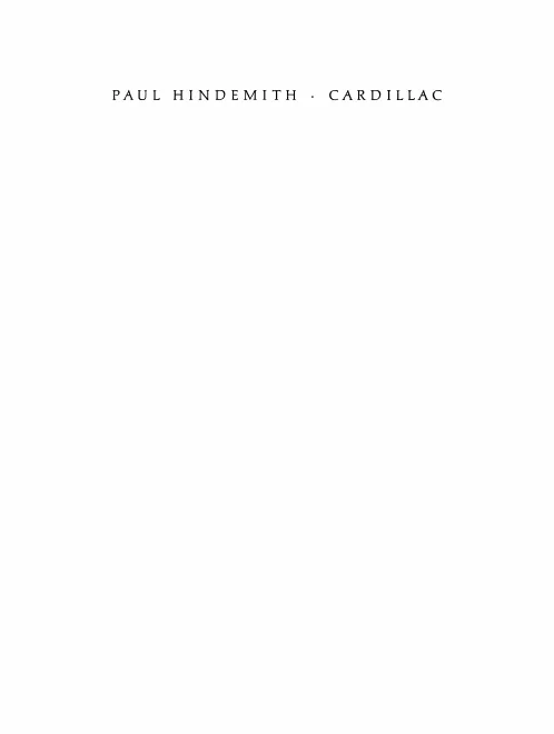 First page of Cardillac ; Cardillac (Neufassung 1952)