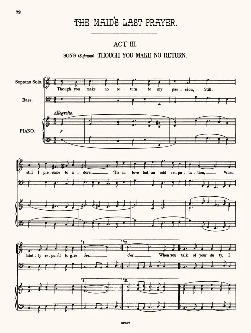 First page of The Maid's Last Prayer