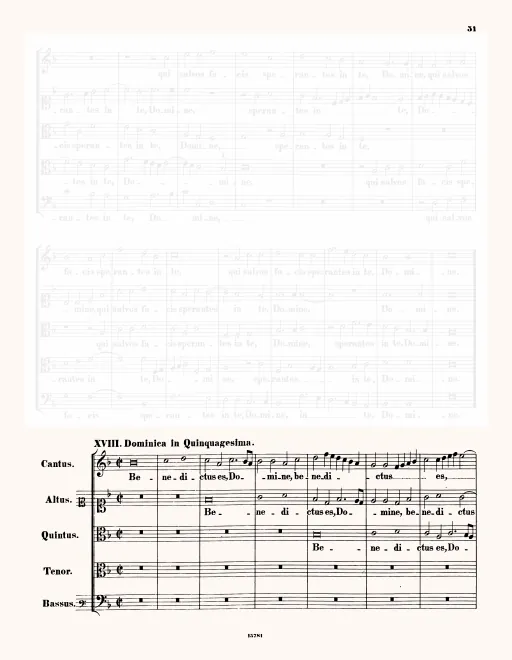 First page of Benedictus es