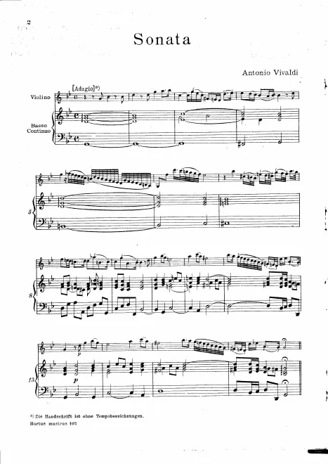 First page of Violin Sonata in G minor
