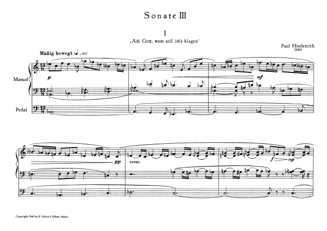 First page of Organ Sonata No.3