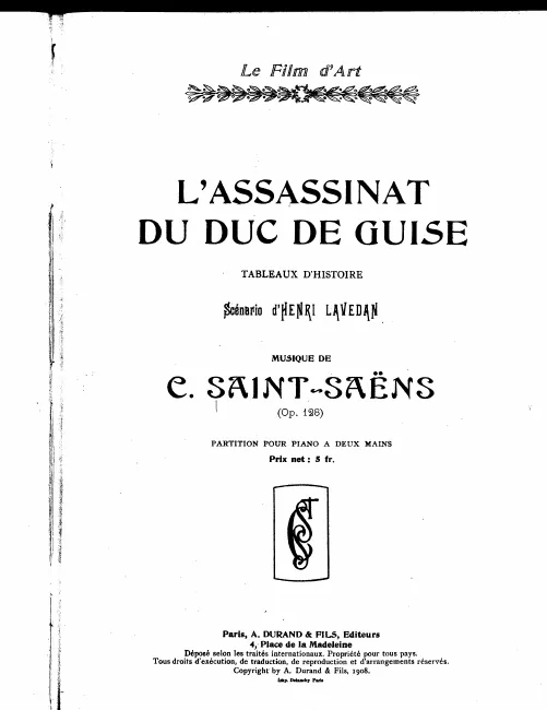 First page of L’Assassinat du duc de Guise