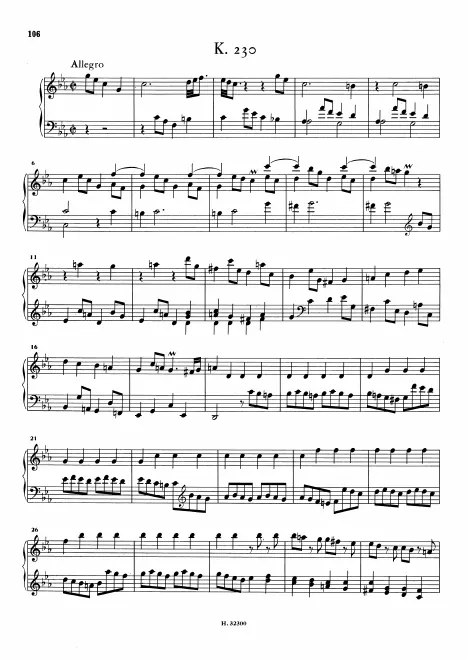 First page of Keyboard Sonata in C minor