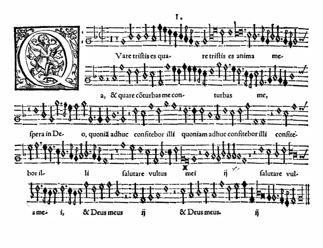 First page of Quare tristis es anima mea
