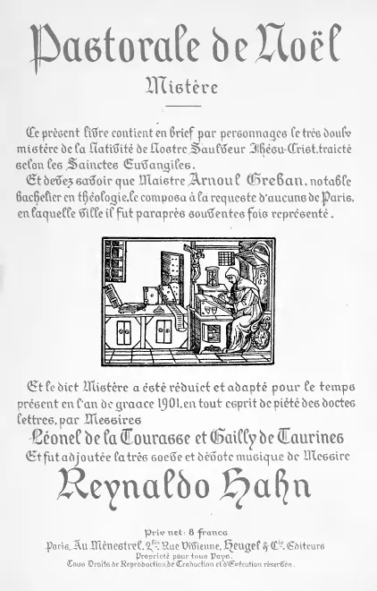 First page of La pastorale de Noël