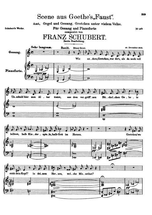 First page of Szene aus Goethes Faust