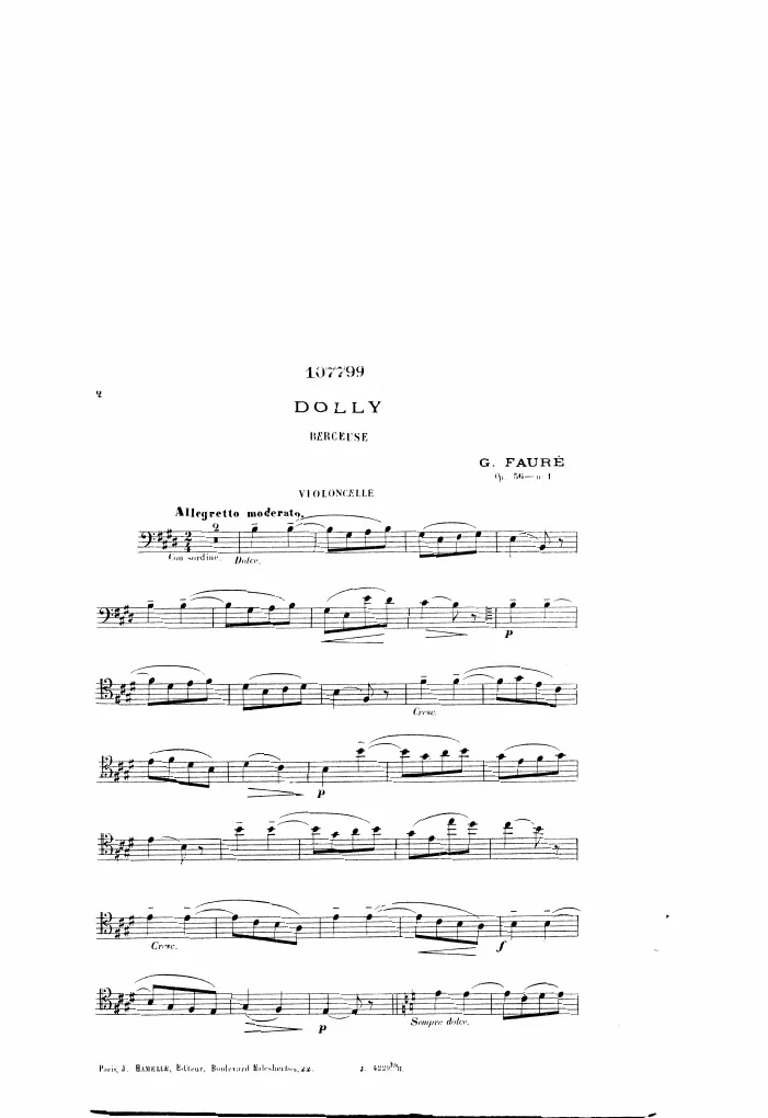 First page of Dolly Suite