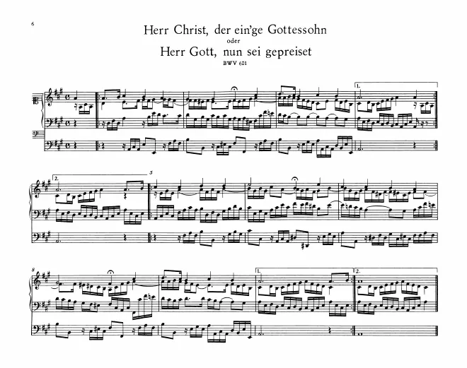 First page of Herr Christ der ein'ge Gottes Sohn