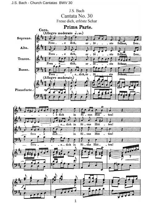 First page of Freue dich, erlöste Schar