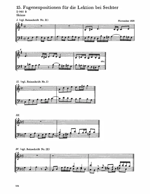 First page of Fugal Exercises