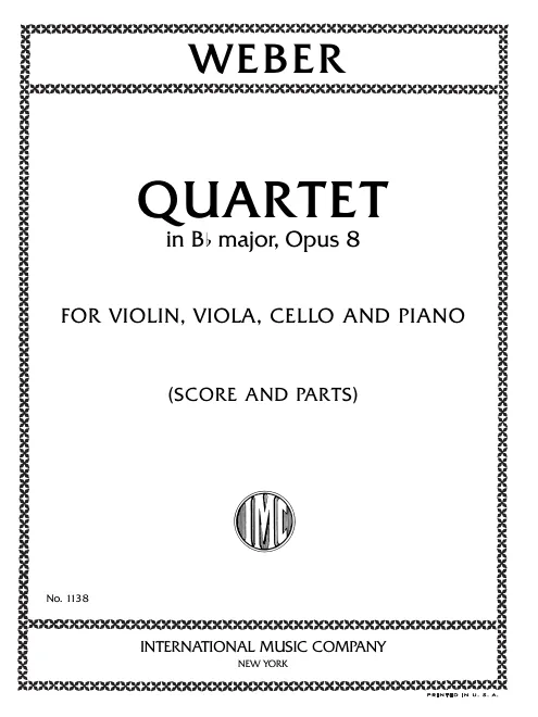 First page of Piano Quartet